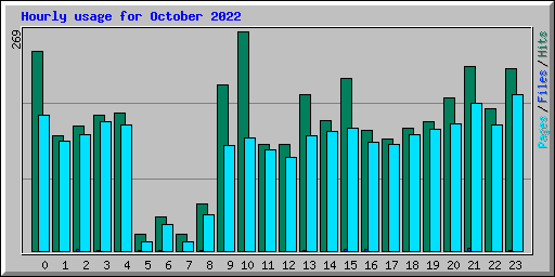 Hourly usage for October 2022