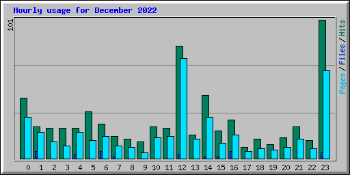 Hourly usage for December 2022